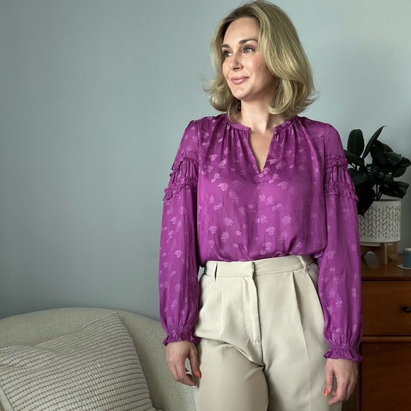 Current Air Tops - NWT Current Air Elegant Purple Women's Top Size Large